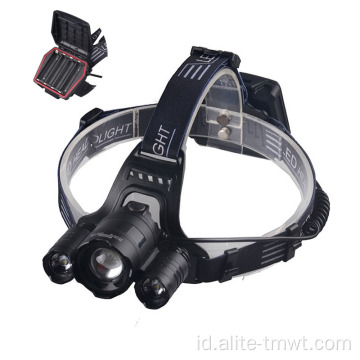 Powered Zoomable 4 Mode Penerangan 3 LED Headlamp